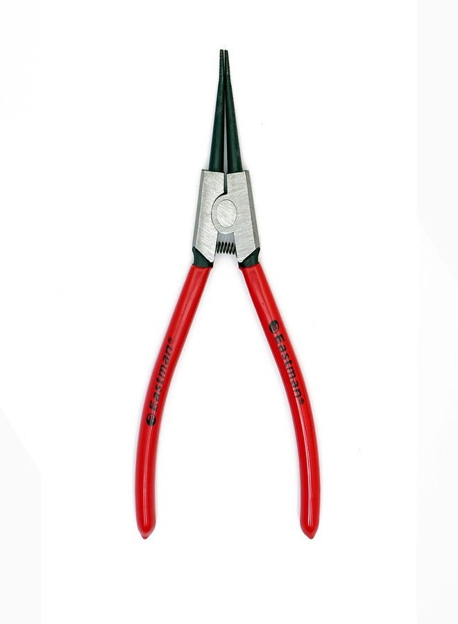 Eastman 7 Inch Circlip Plier Internal Straight Rings on Shafts Alloy Steel Hardened with Ergonomic Grip Electronics Outside Plier Multipurpose Works (E-2034A) - Image 1